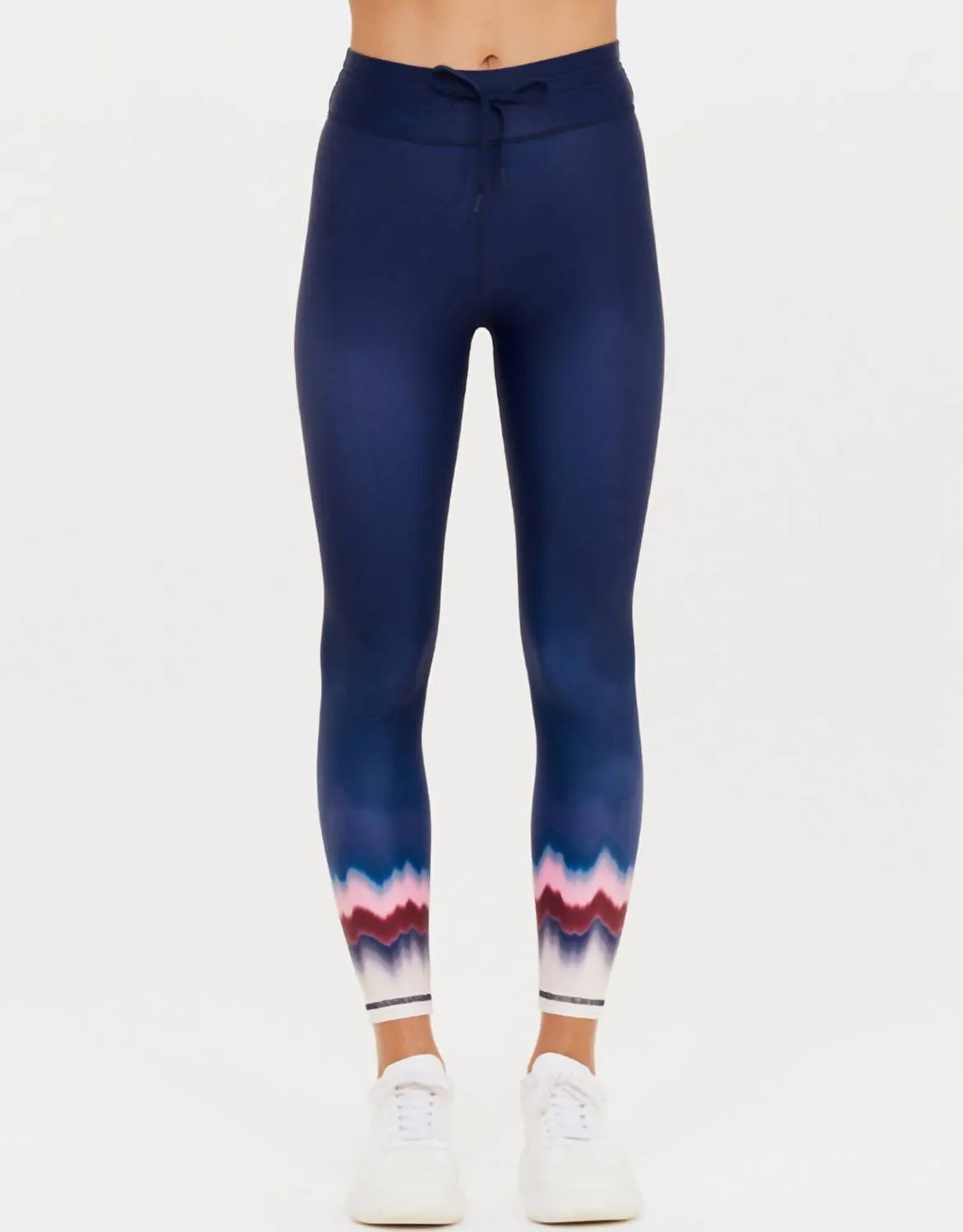 Universe Midi Leggings In Navy Tie Dye Activewear Womens - fitness leggings online
