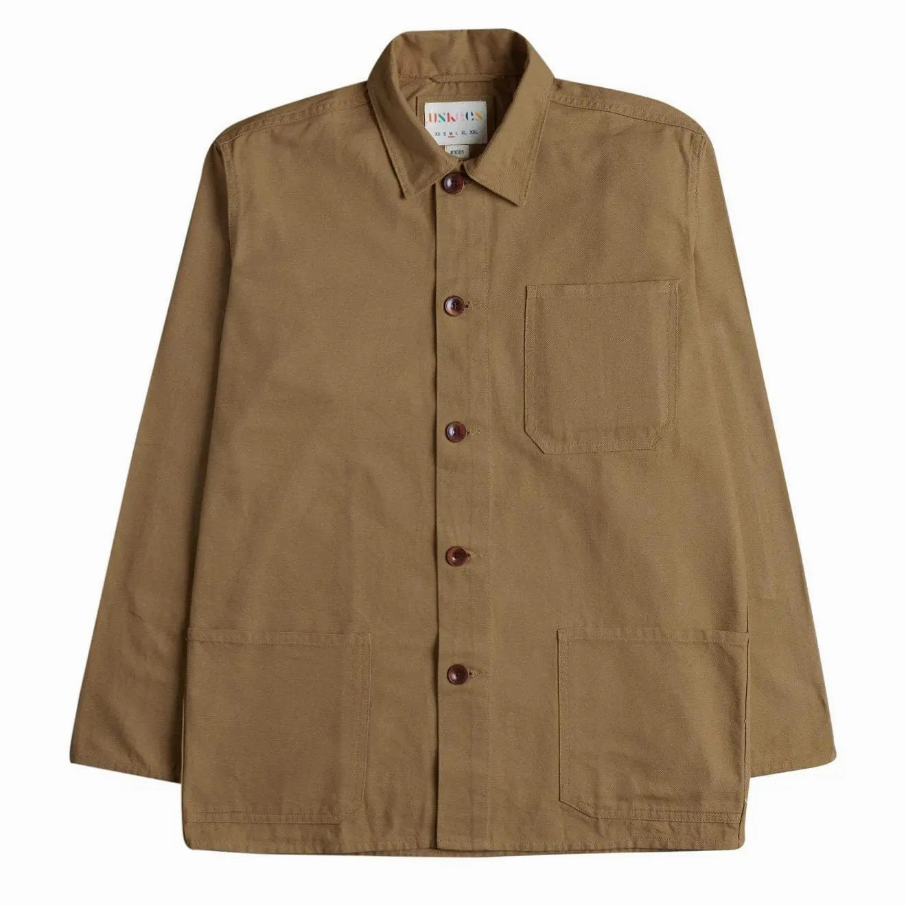 Uskees 3001 Buttoned Overshirt Khaki mens tank tops best deals