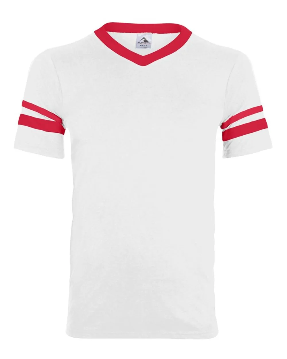 V-Neck Jersey with Striped Sleeves