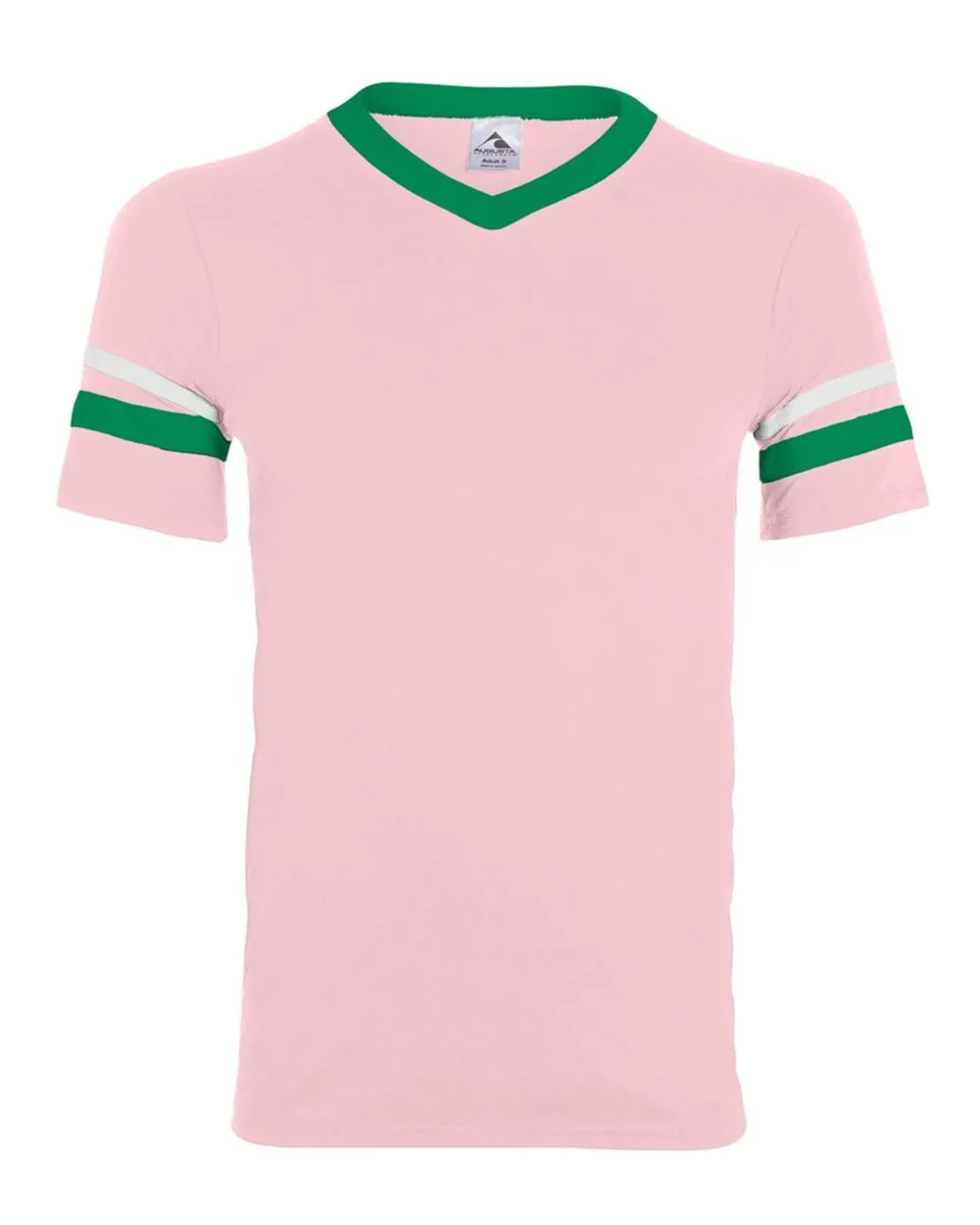 V-Neck Jersey with Striped Sleeves