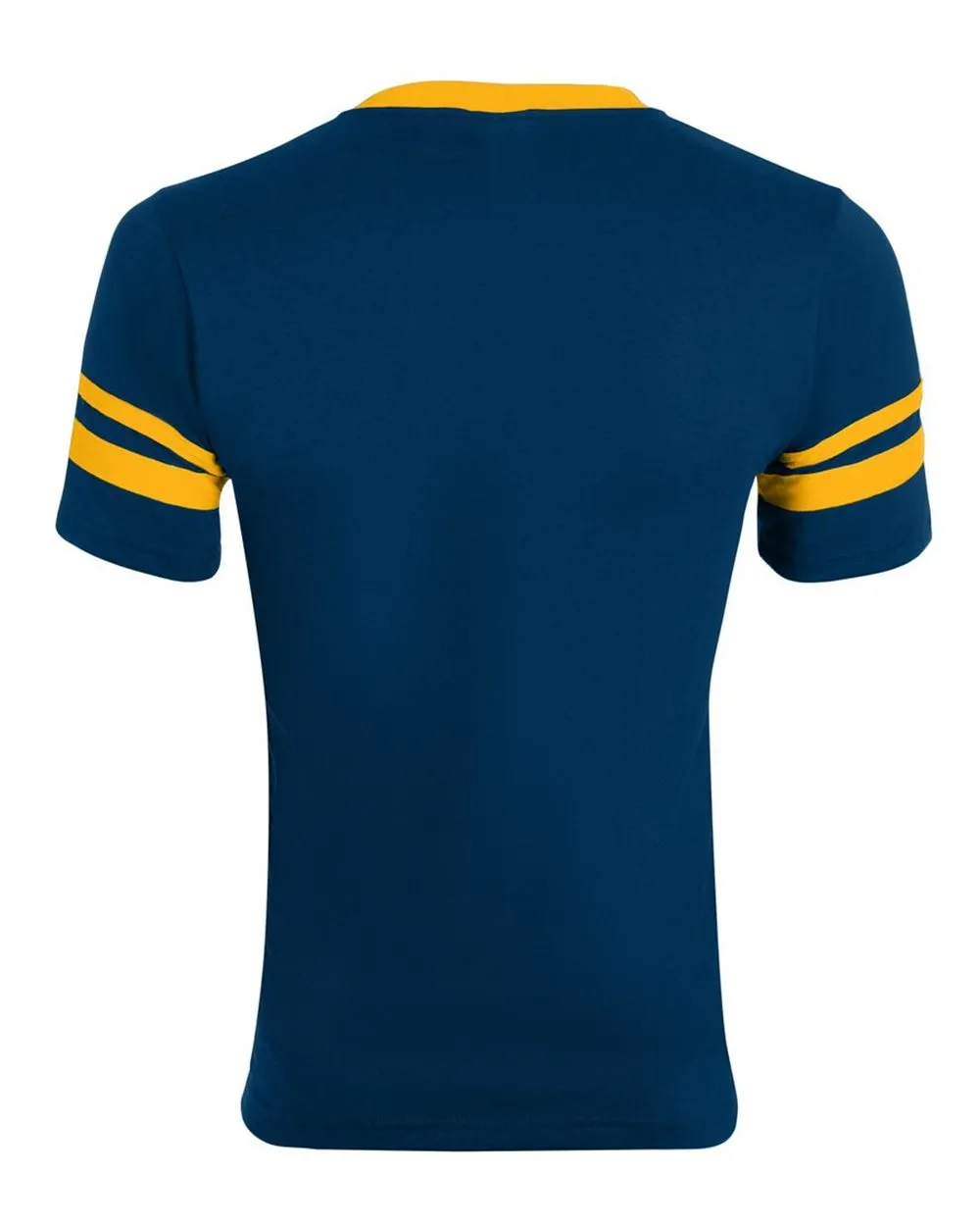 V-Neck Jersey with Striped Sleeves