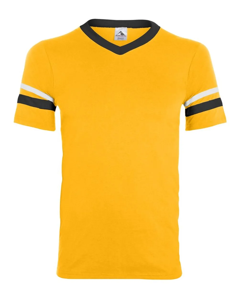 V-Neck Jersey with Striped Sleeves