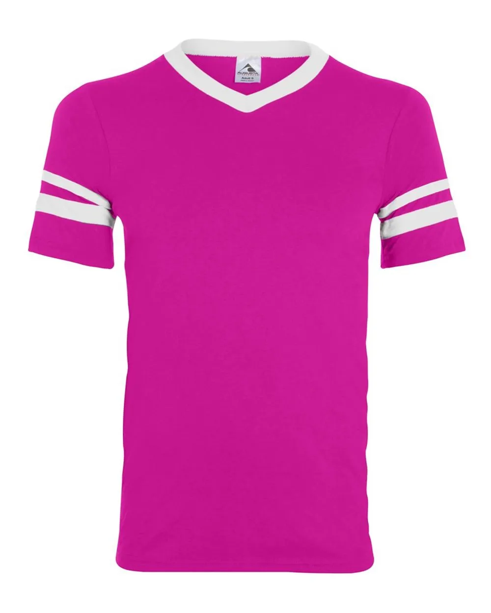 V-Neck Jersey with Striped Sleeves