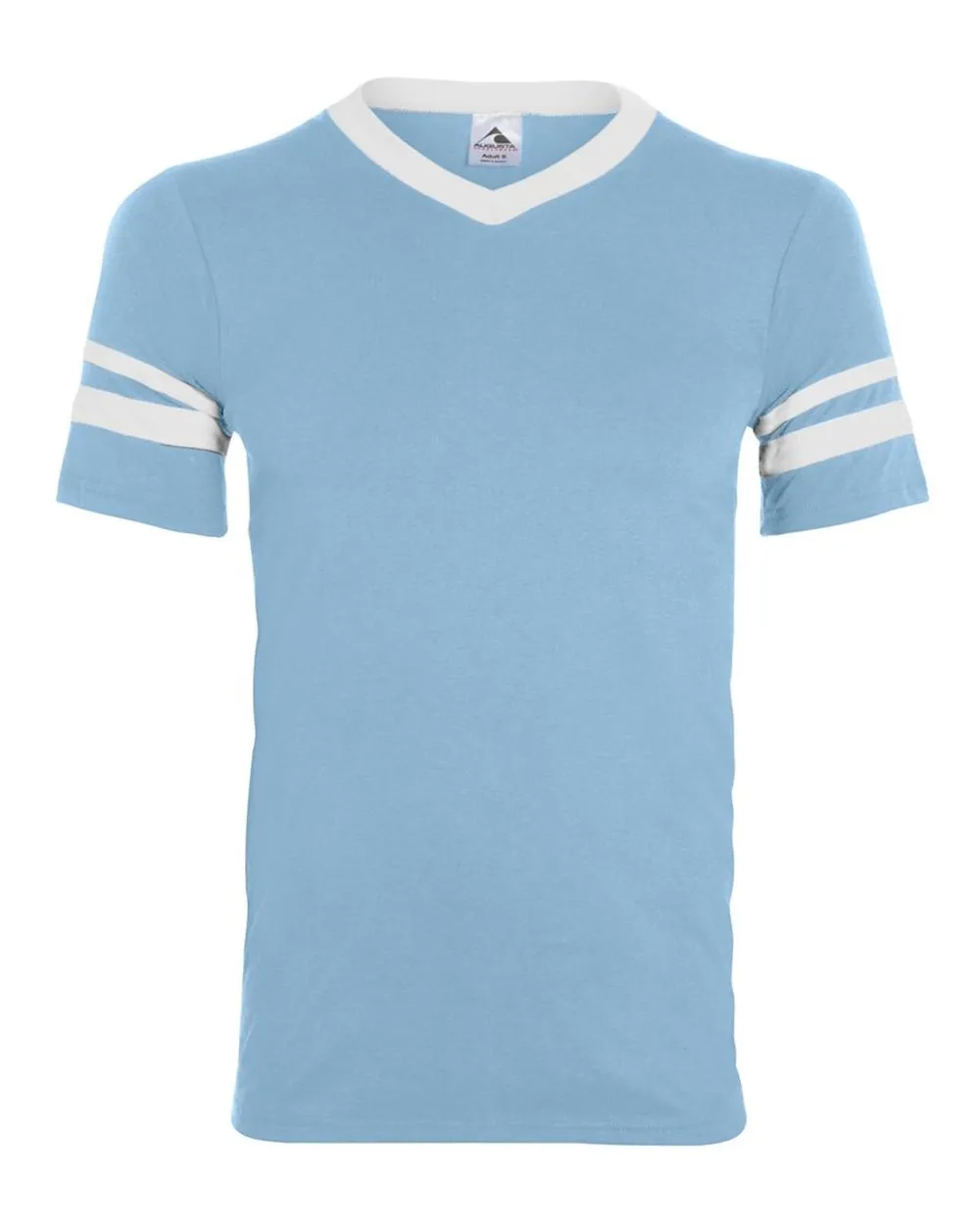 V-Neck Jersey with Striped Sleeves