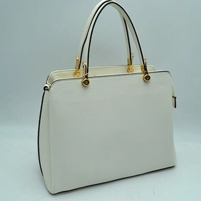 Vegan Leather Handbag - White summer dresses best deals