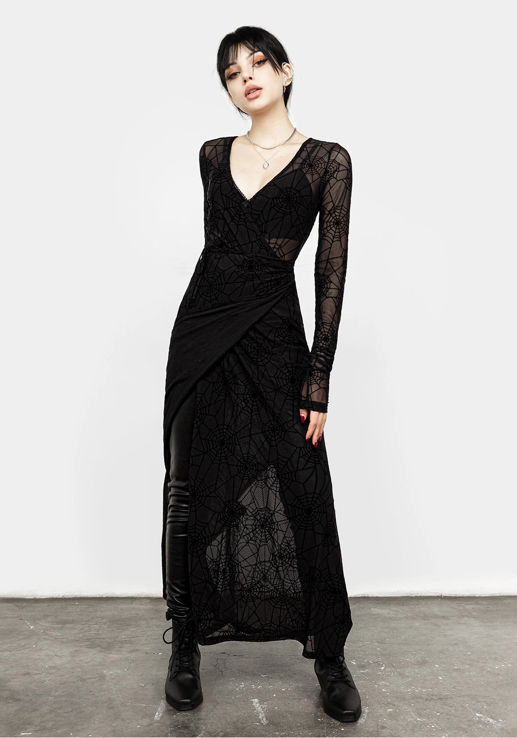 Venom Mesh Wrap Dress