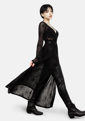 Venom Mesh Wrap Dress Dresses Womens - wedding guest outfits