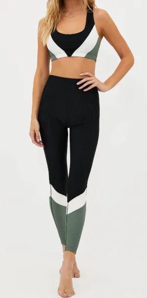 Vienna Colorblock Legging In Queen Palm Colorblock Activewear Womens - fitness leggings online