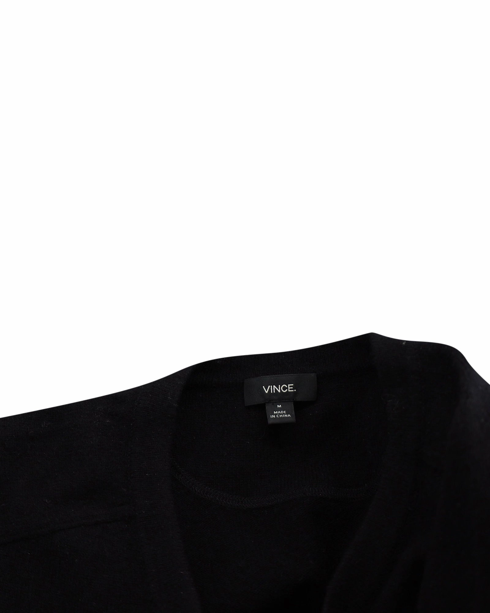 Vince Henley Sweater in Black Cashmere