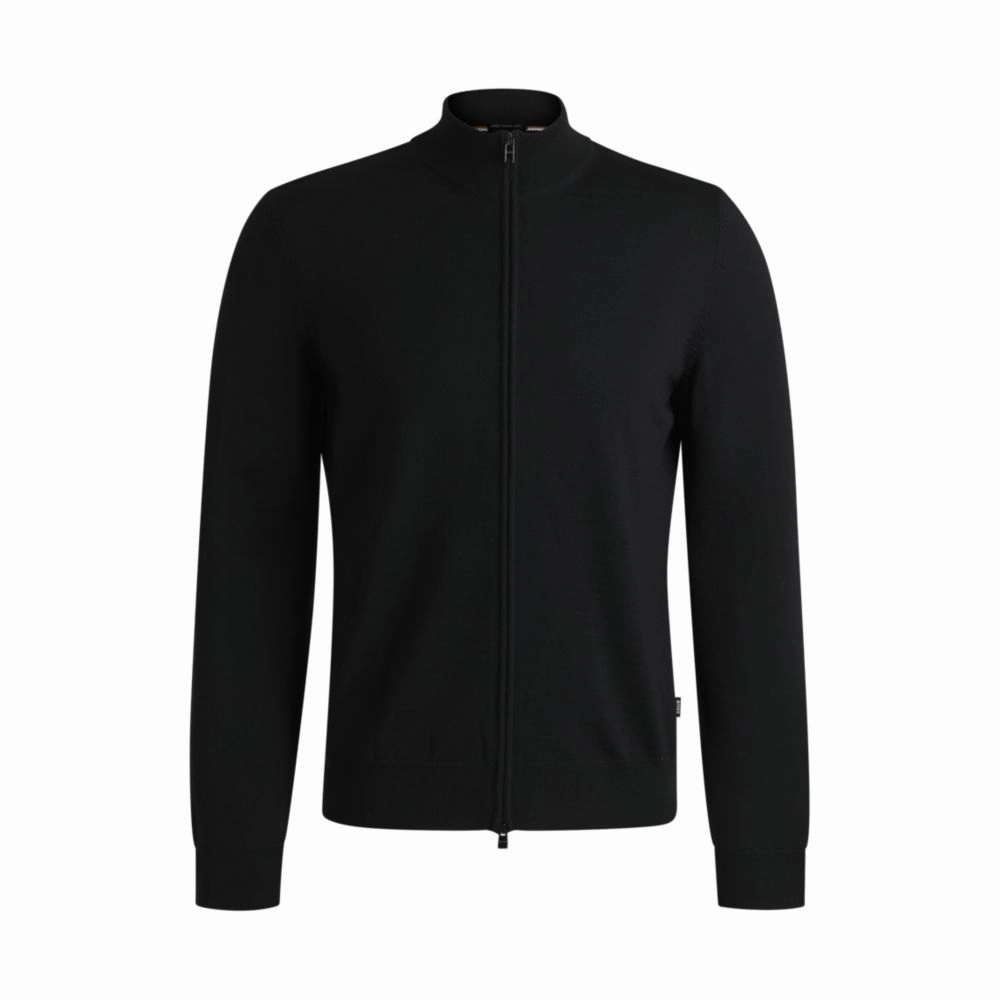 Virgin-wool cardigan in a regular fit