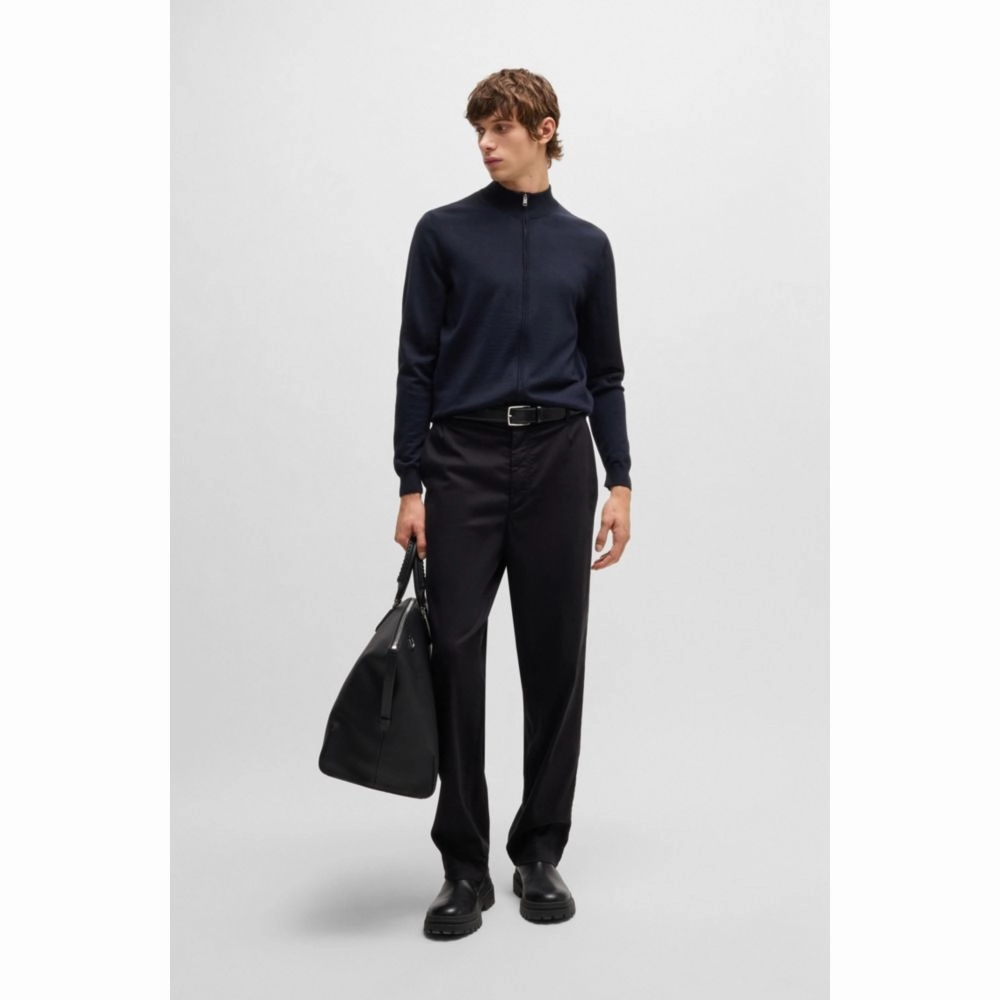 Virgin-wool cardigan in a regular fit