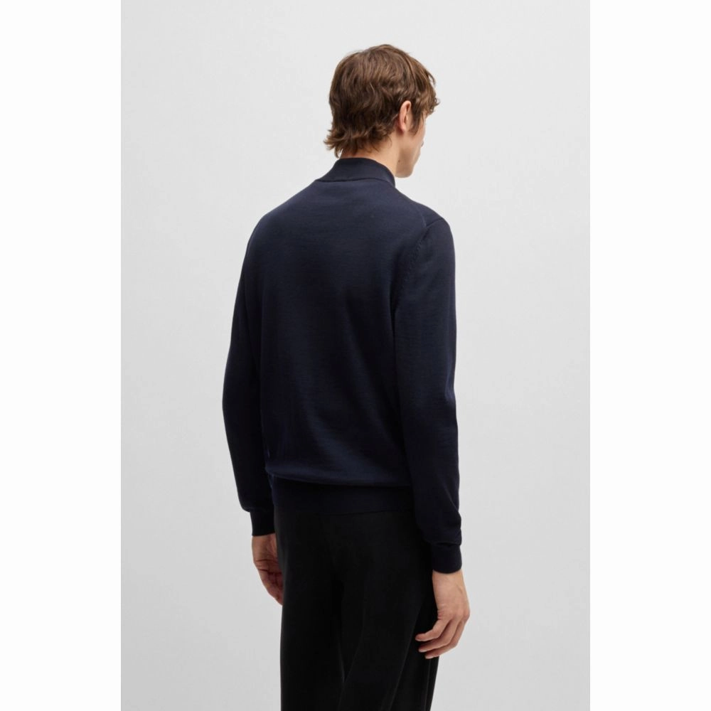 Virgin-wool cardigan in a regular fit