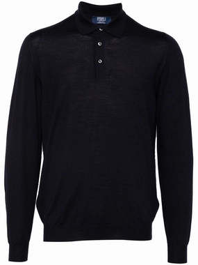 Virgin-Wool Polo Shirt discount mens shirts