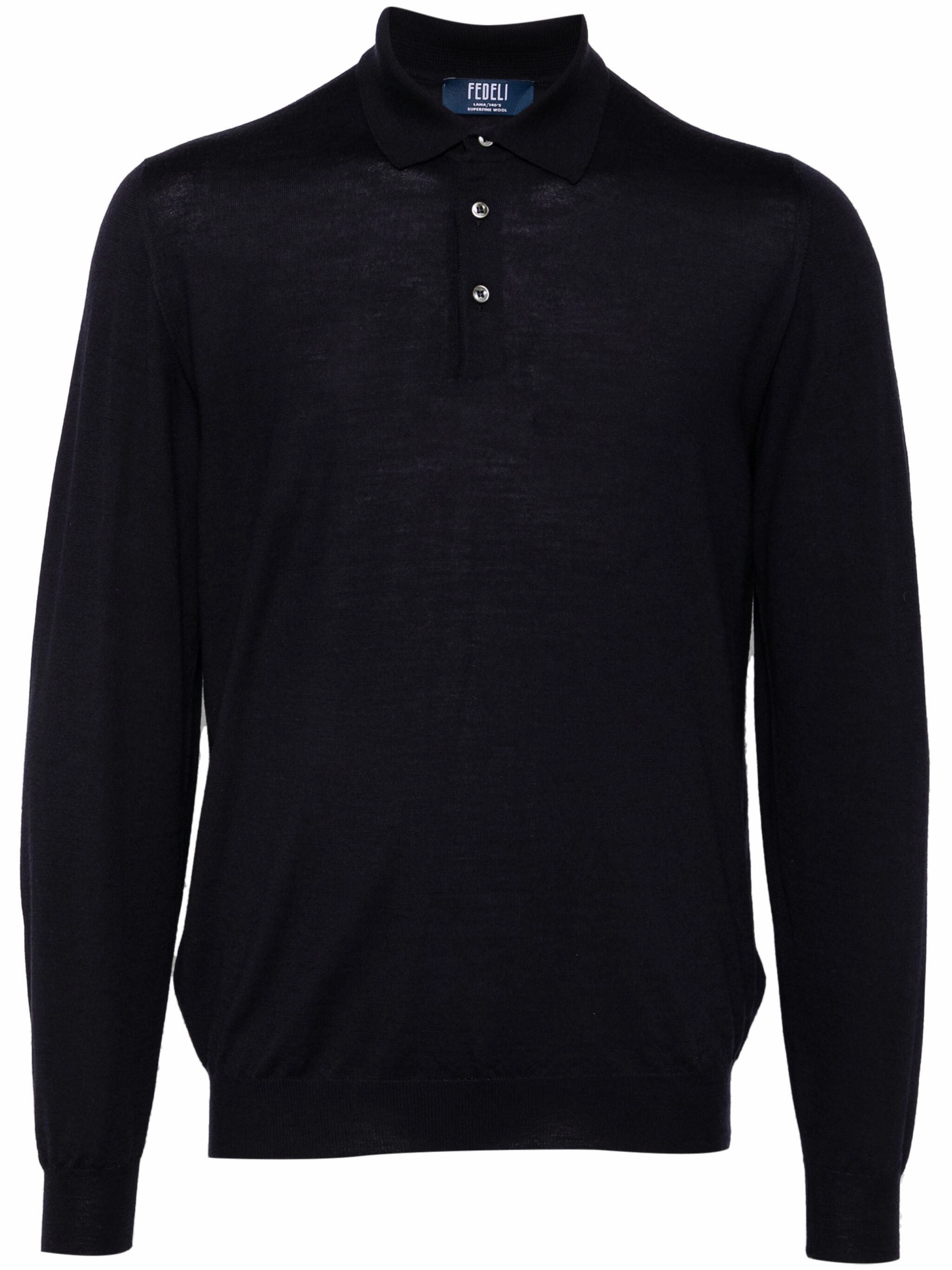 Virgin-Wool Polo Shirt discount mens shirts