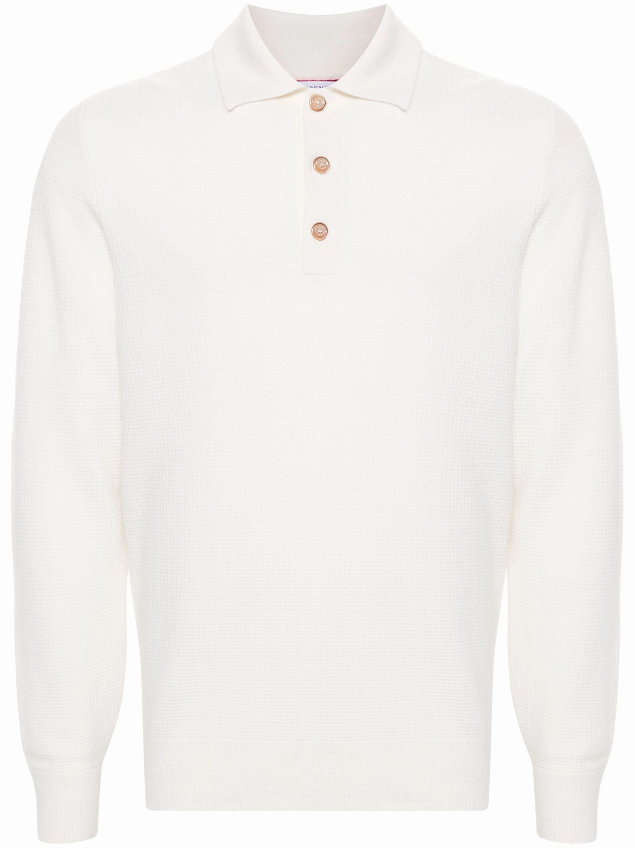 Waffle Knit Cashmere Polo Shirt discount mens shirts