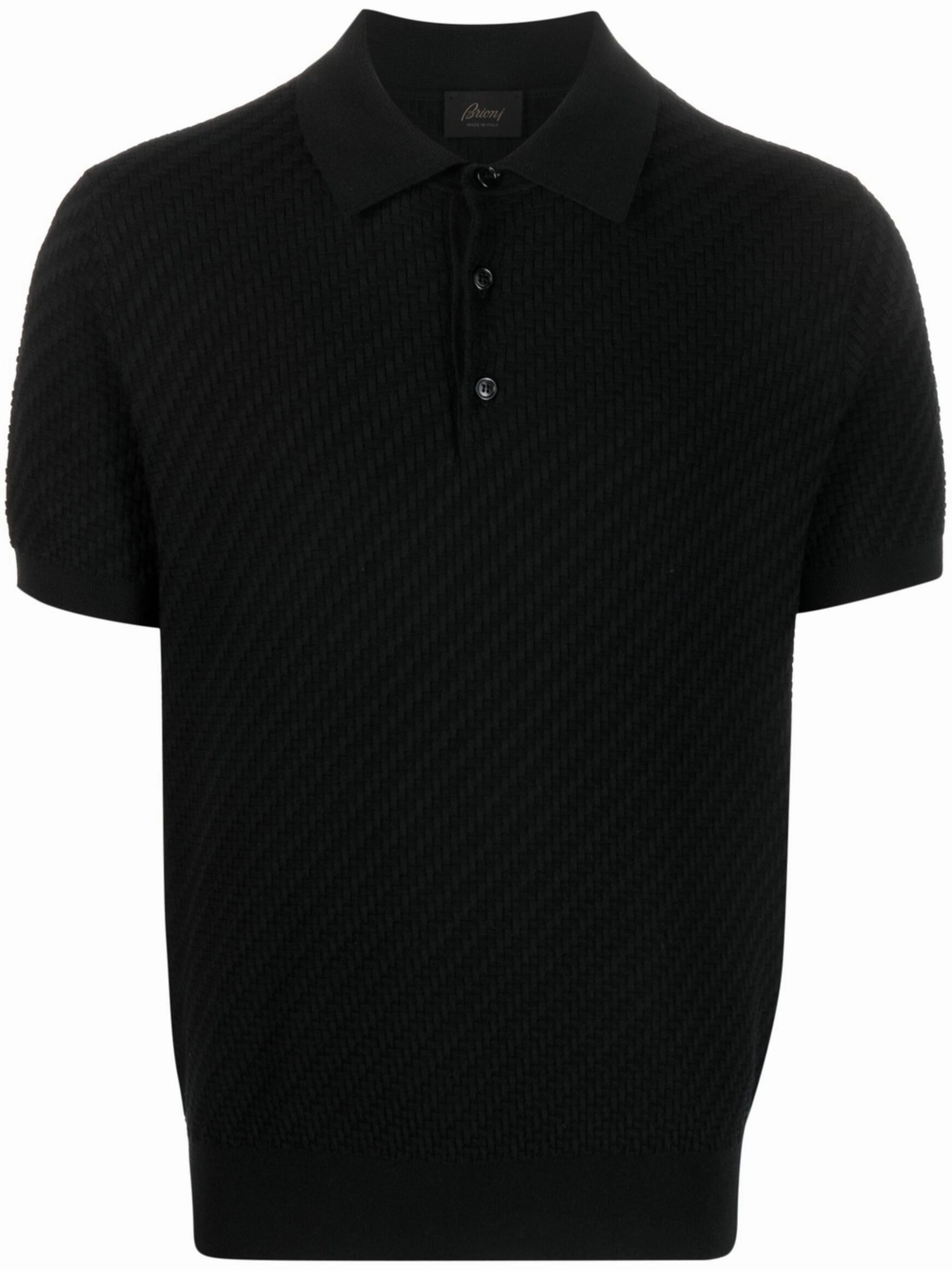 Waffle-Knit Polo Shirt discount mens shirts