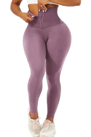 Waist Trainer Leggings In Mauve Activewear Womens - fitness leggings online