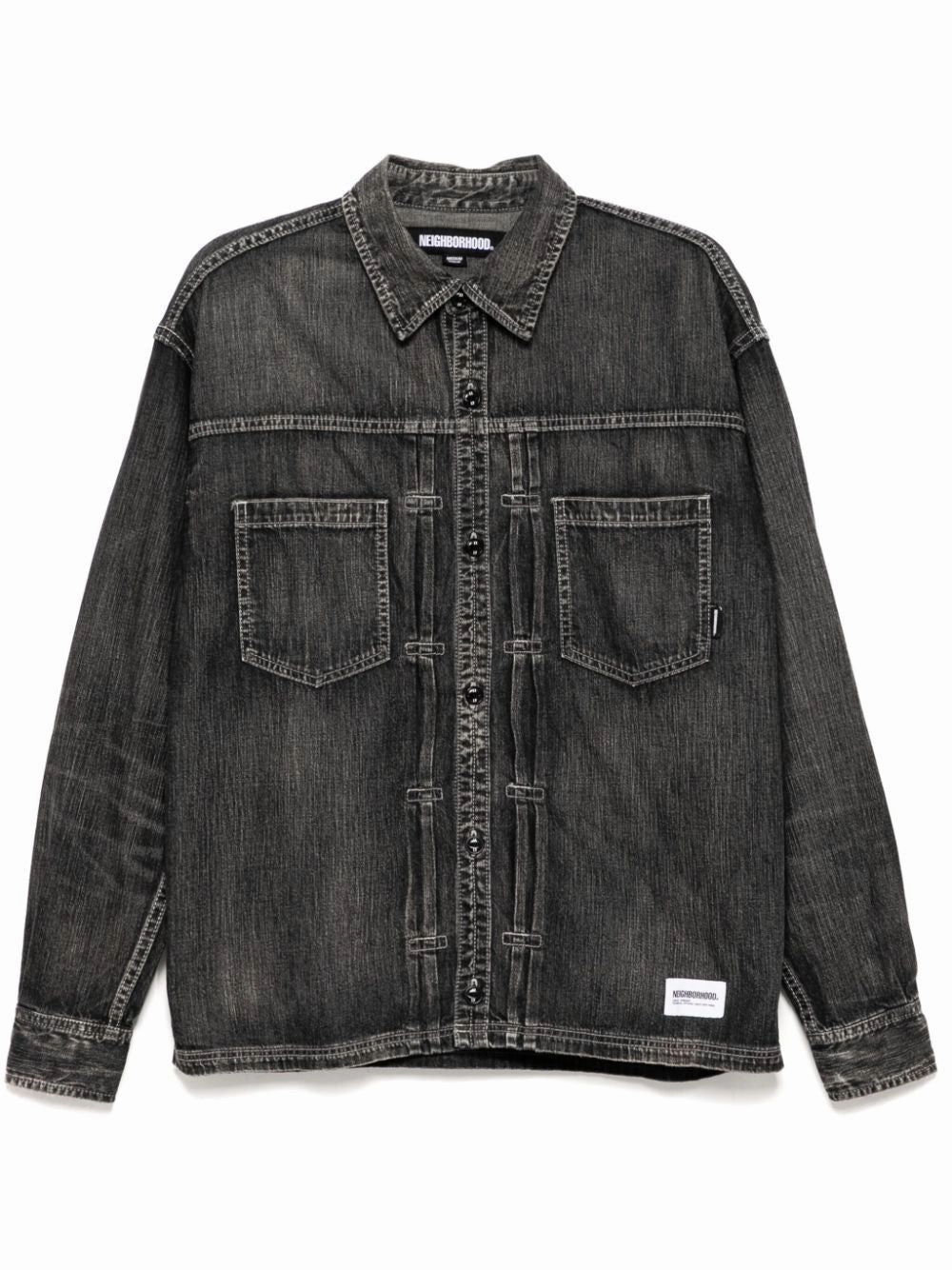 Washed Denim Shirt mens polos clearance