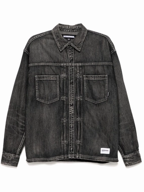 Washed Denim Shirt mens polos clearance