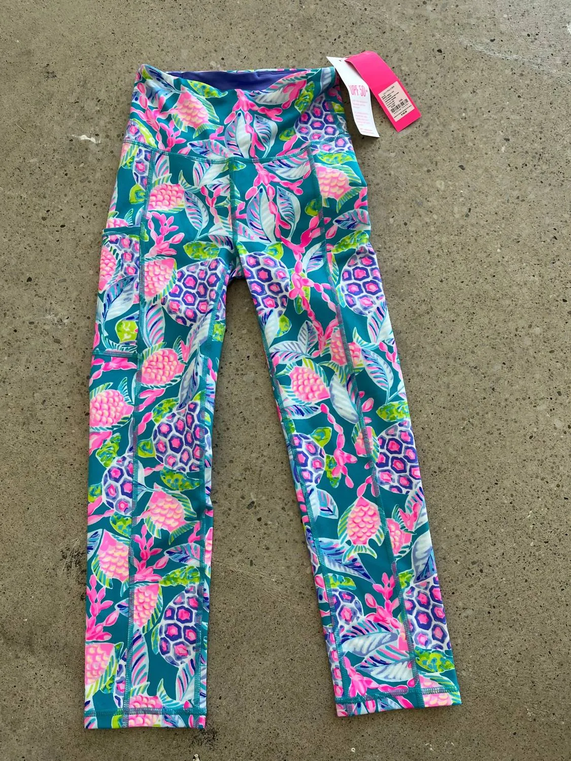 Weekender High-Rise Crop Legging In Maldives Green/turtle Wave