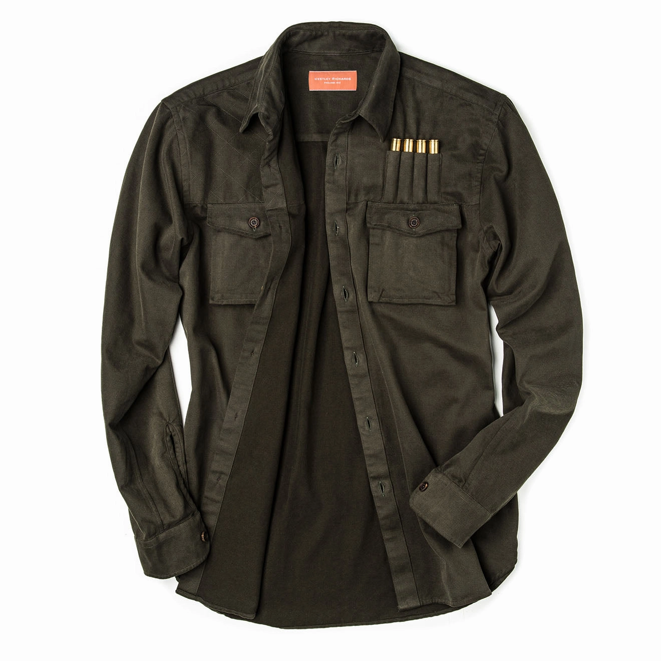 Westley Richards The Expedition Safari Shirt Brushed Green