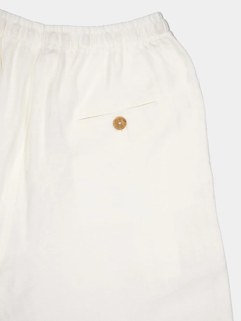 White Linen Lounge Pants