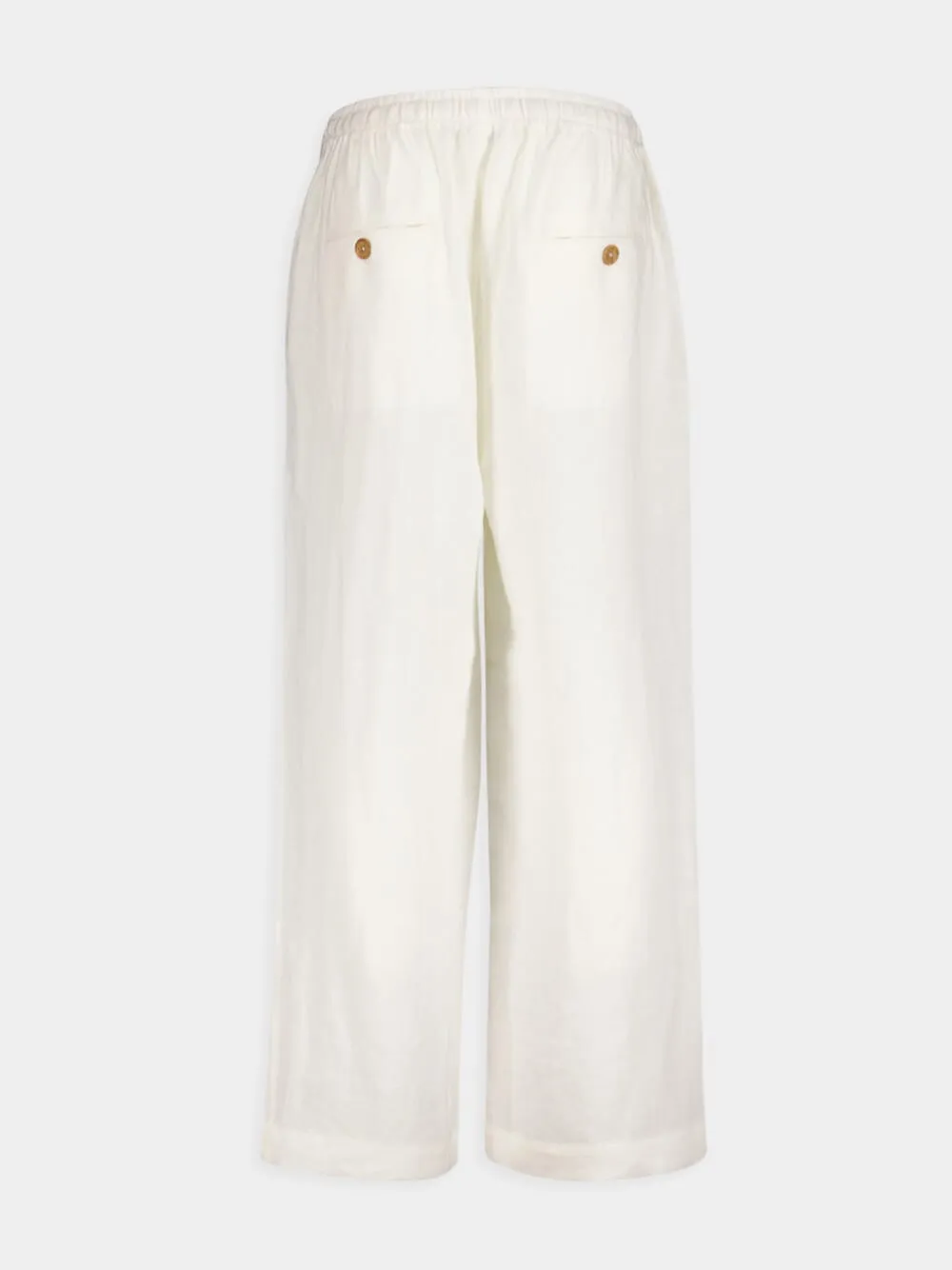 White Linen Lounge Pants