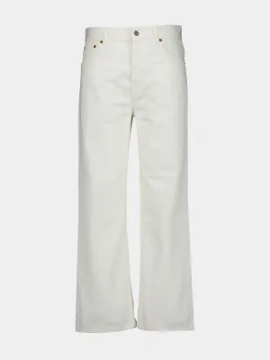 White Straight Fit Jeans Bottoms Mens - cheap mens shorts online