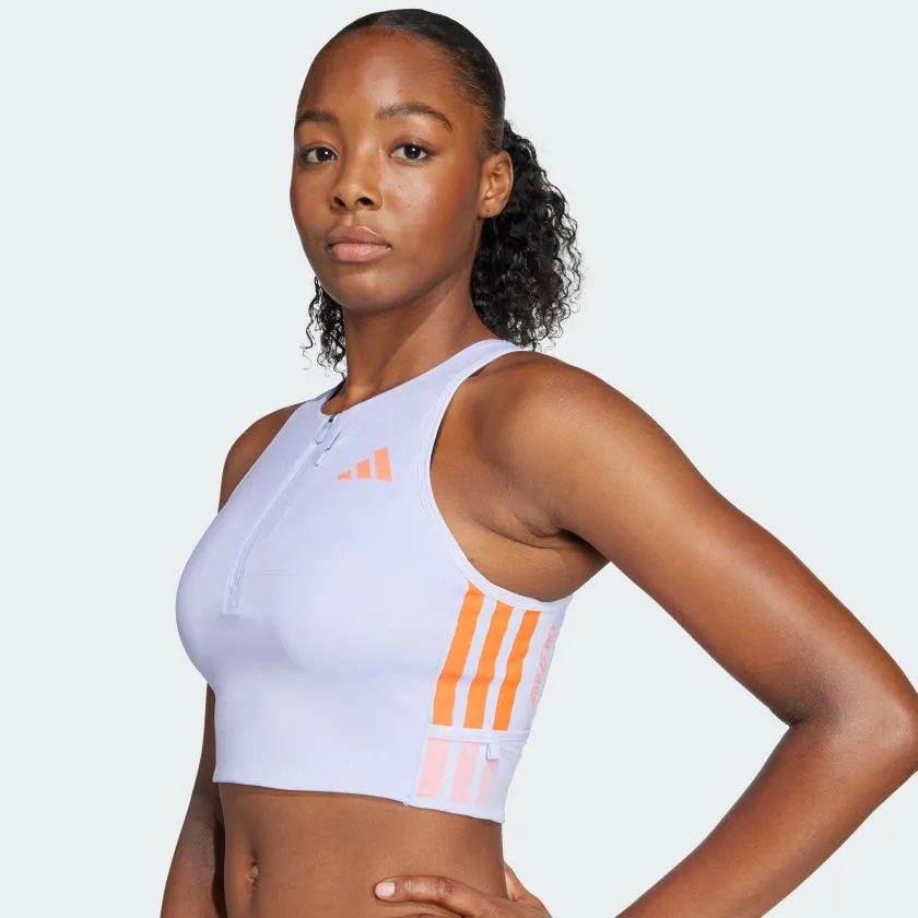 Women's adidas Adizero Running Gel Pocket Crop Top