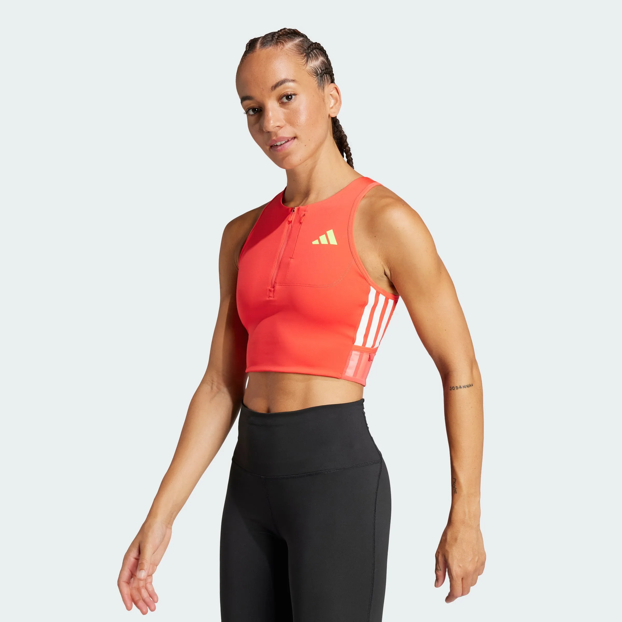 Women's adidas Adizero Running Gel Pocket Crop Top