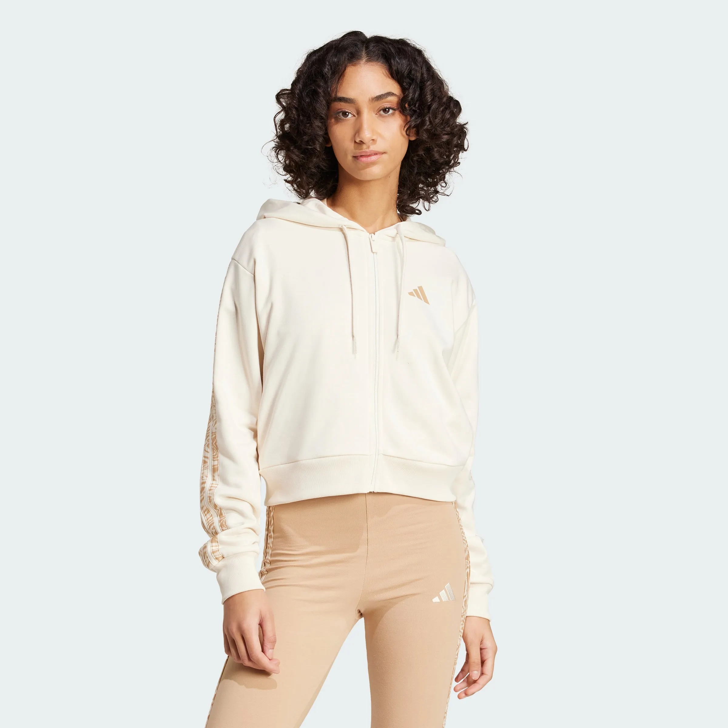 Women's adidas Essentials Seasonals Animal French Terry Full-Zip Hoodie
