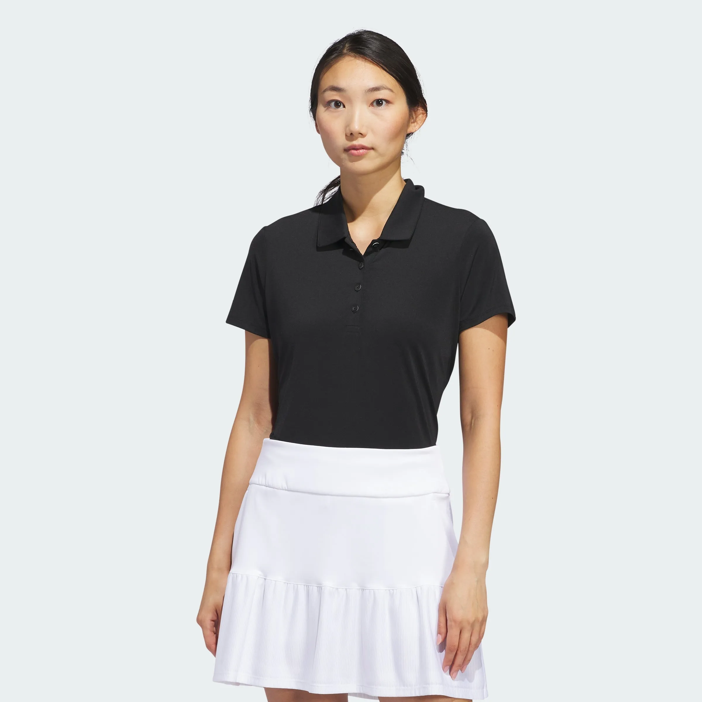 Women's adidas Ultimate365 Solid Short Sleeve Polo Shirt Activewear Womens - gym outfits discount