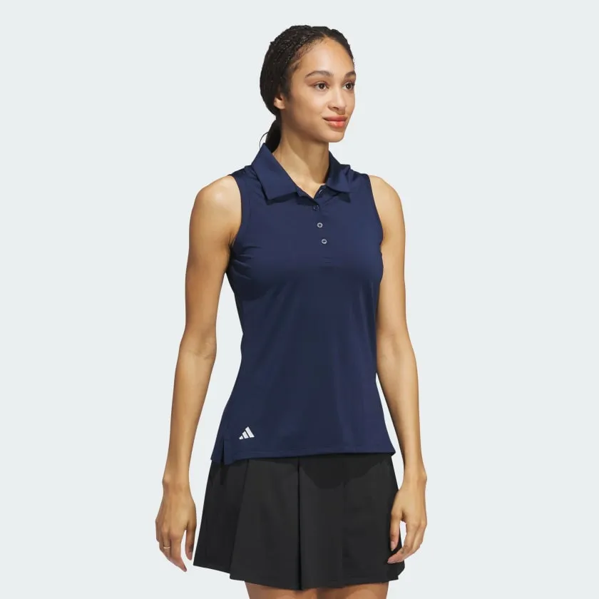 Women's adidas Ultimate365 Solid Sleeveless Polo Shirt
