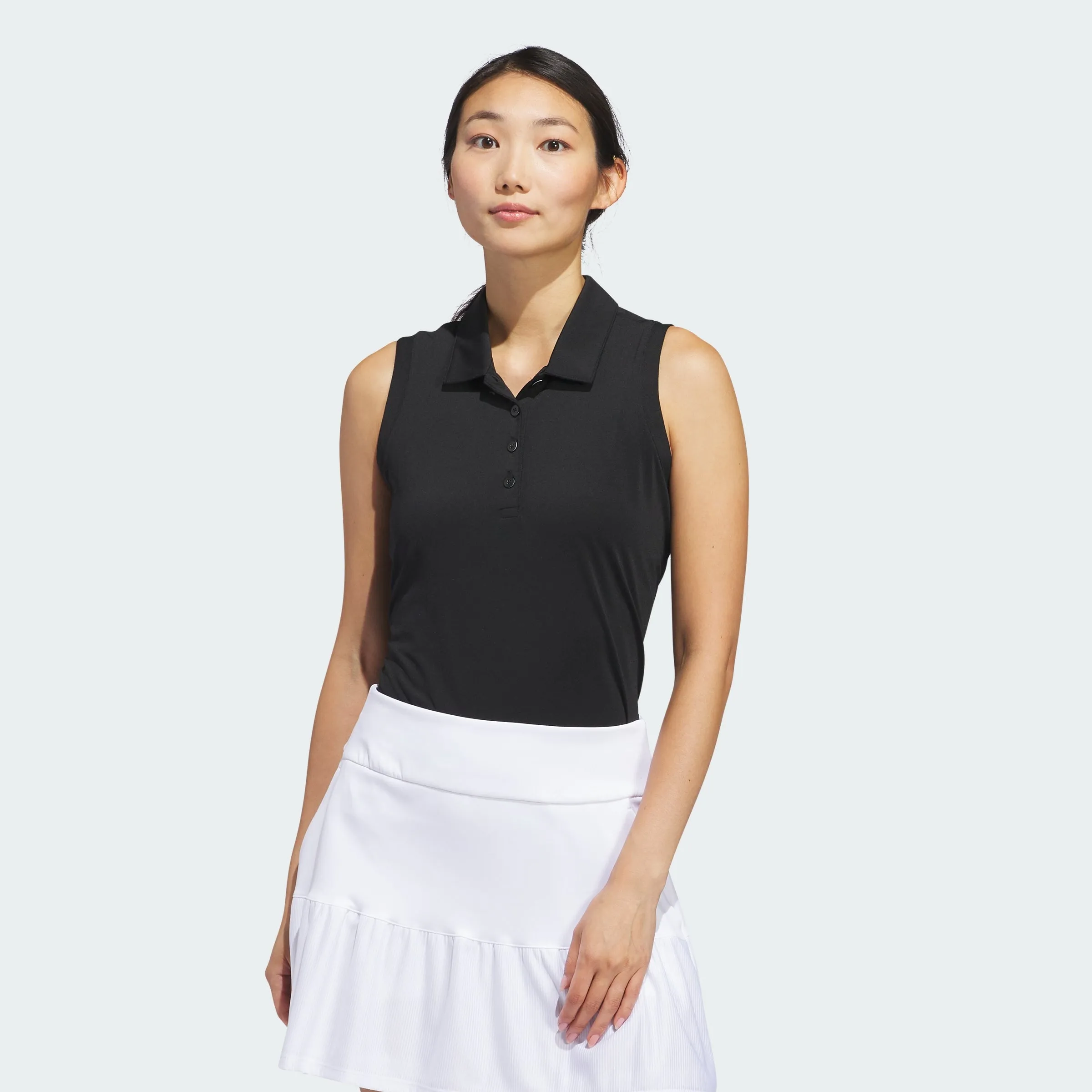 Women's adidas Ultimate365 Solid Sleeveless Polo Shirt Activewear Womens - gym outfits discount