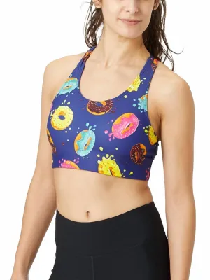 Women's Performance Sports Bra In Donuts Activewear Womens - gym outfits discount