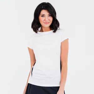 Women's Pro Cap Sleeve Performance Top With Mesh Panels Activewear Womens - fitness leggings online