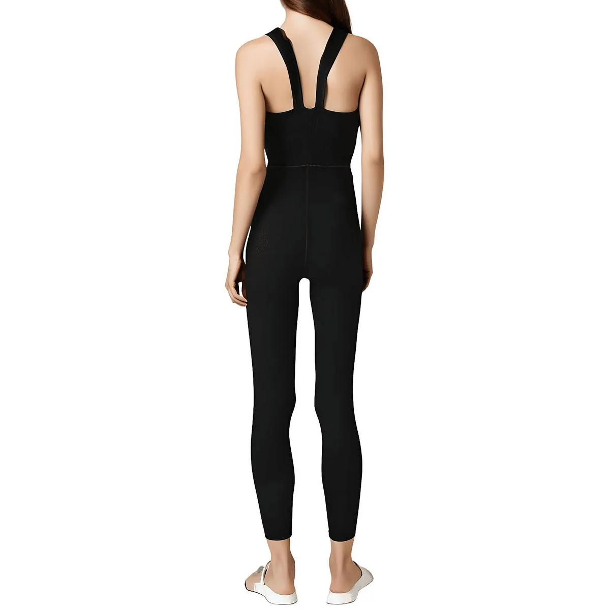Womens Ribbed Nylon Jumpsuit