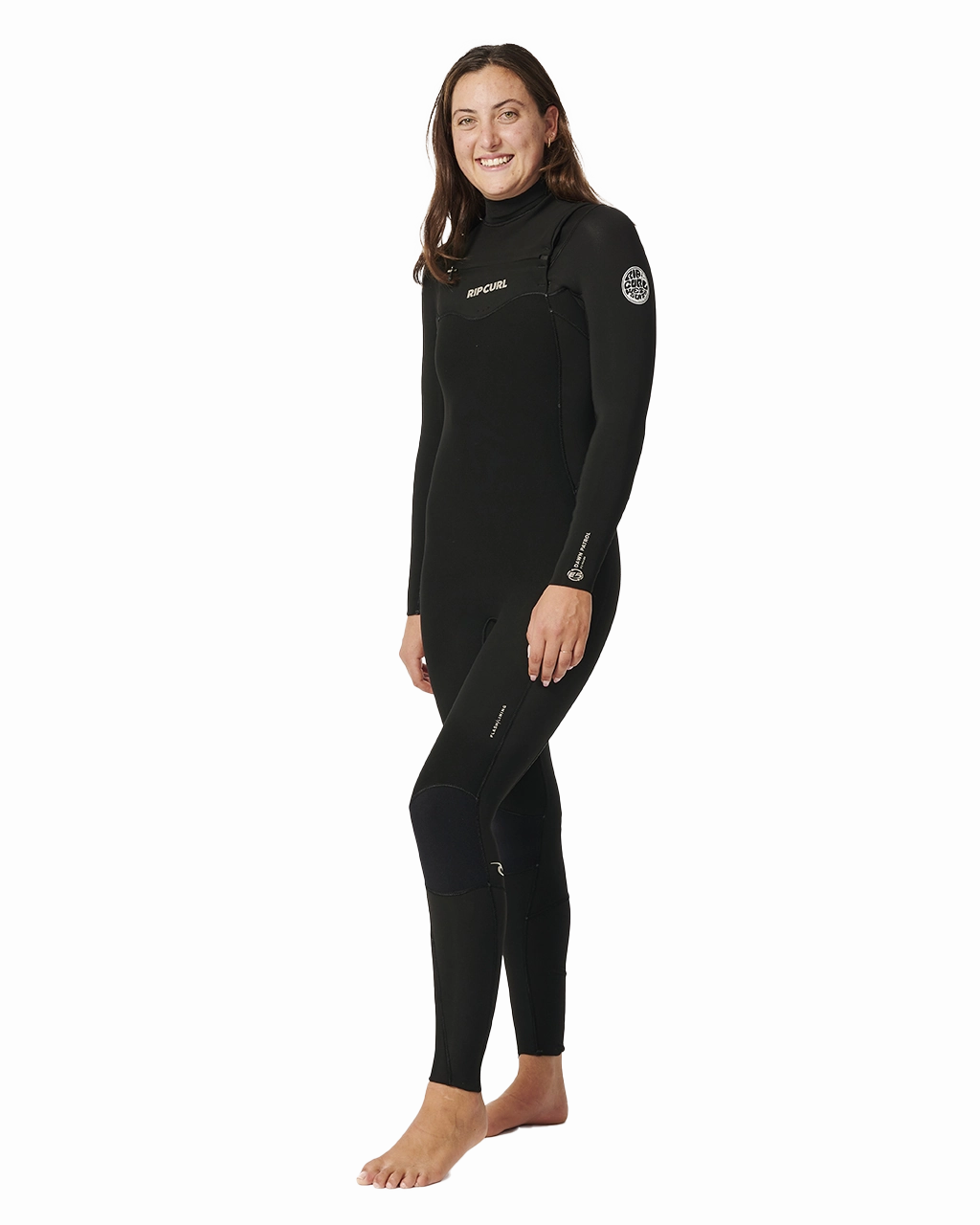 Womens Dawn Patrol 5/3mm Chest Zip Wetsuit in Black