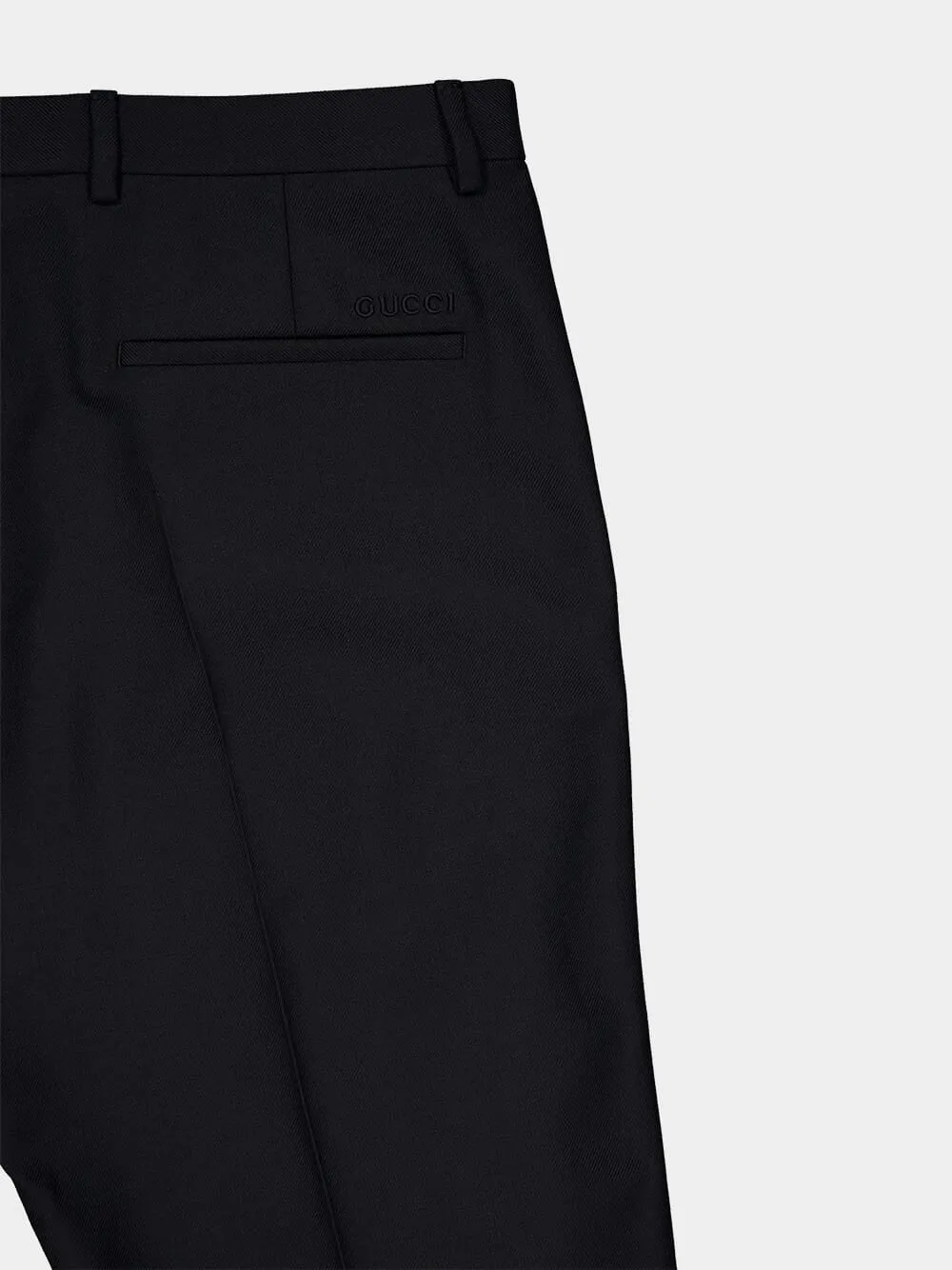 Wool Blend Twill Trousers