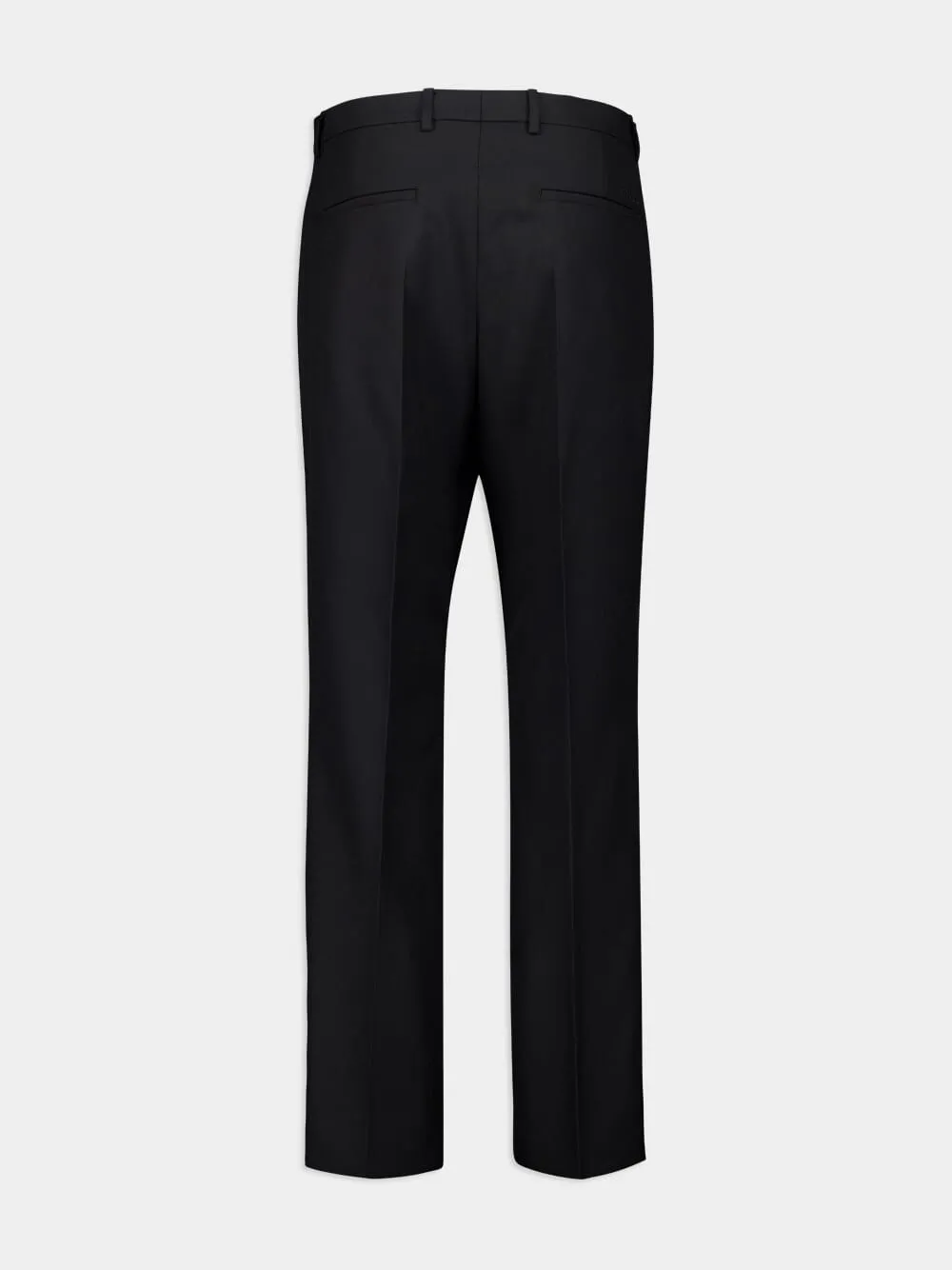 Wool Blend Twill Trousers