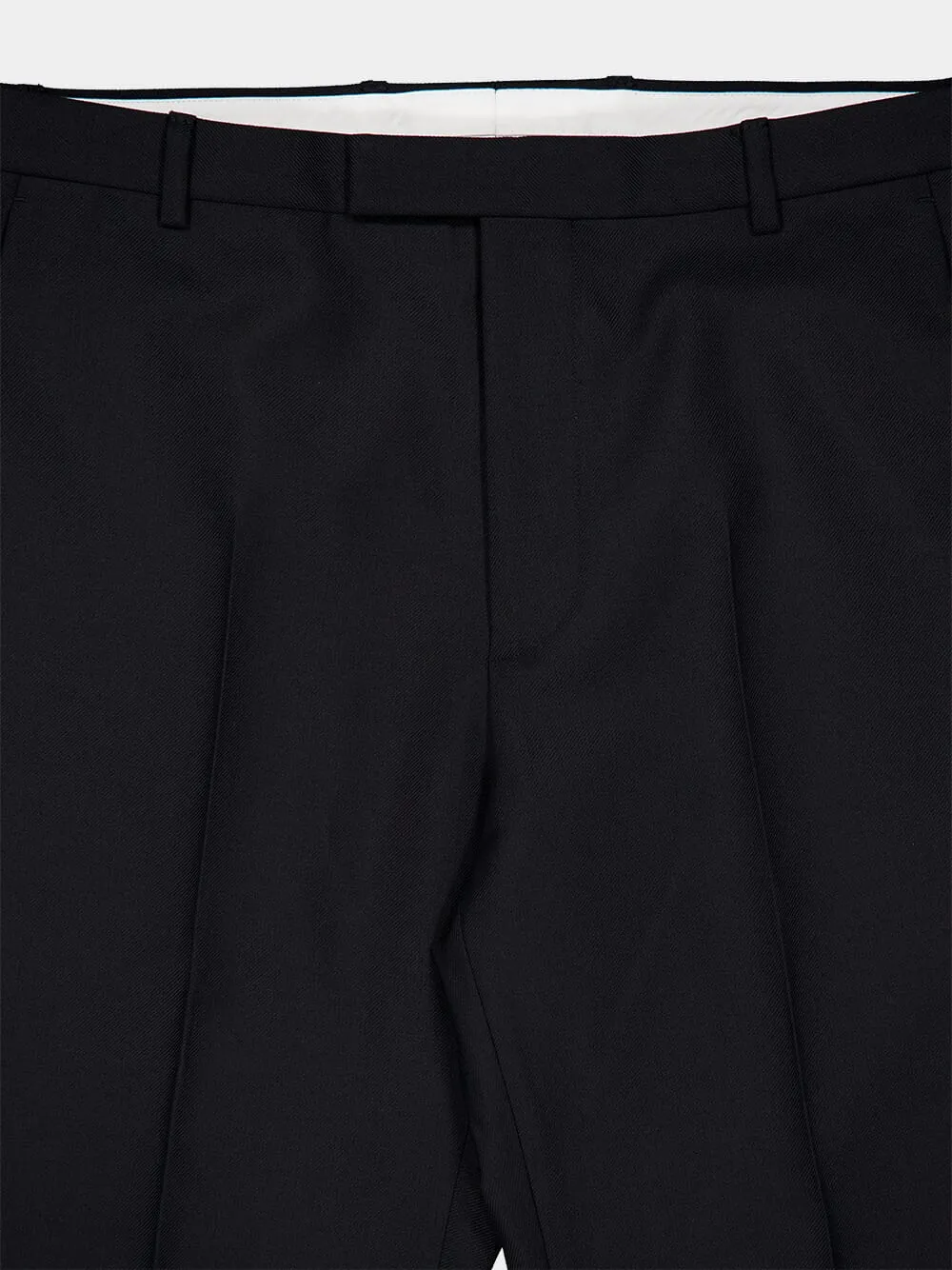 Wool Blend Twill Trousers