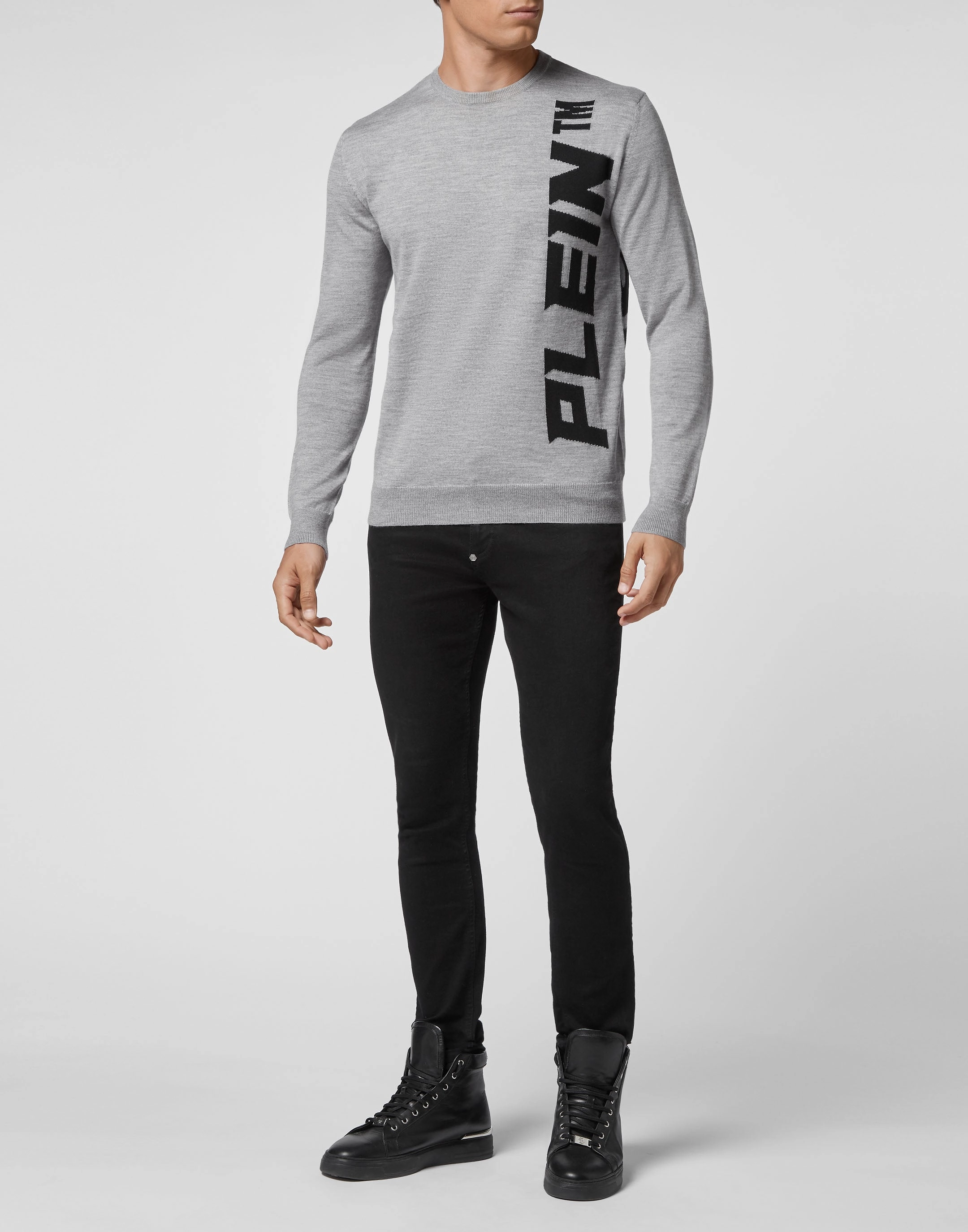 Wool Pullover Round Neck LS