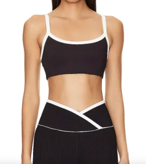 Yos Bralette In Black And White Activewear Womens - yoga pants clearance