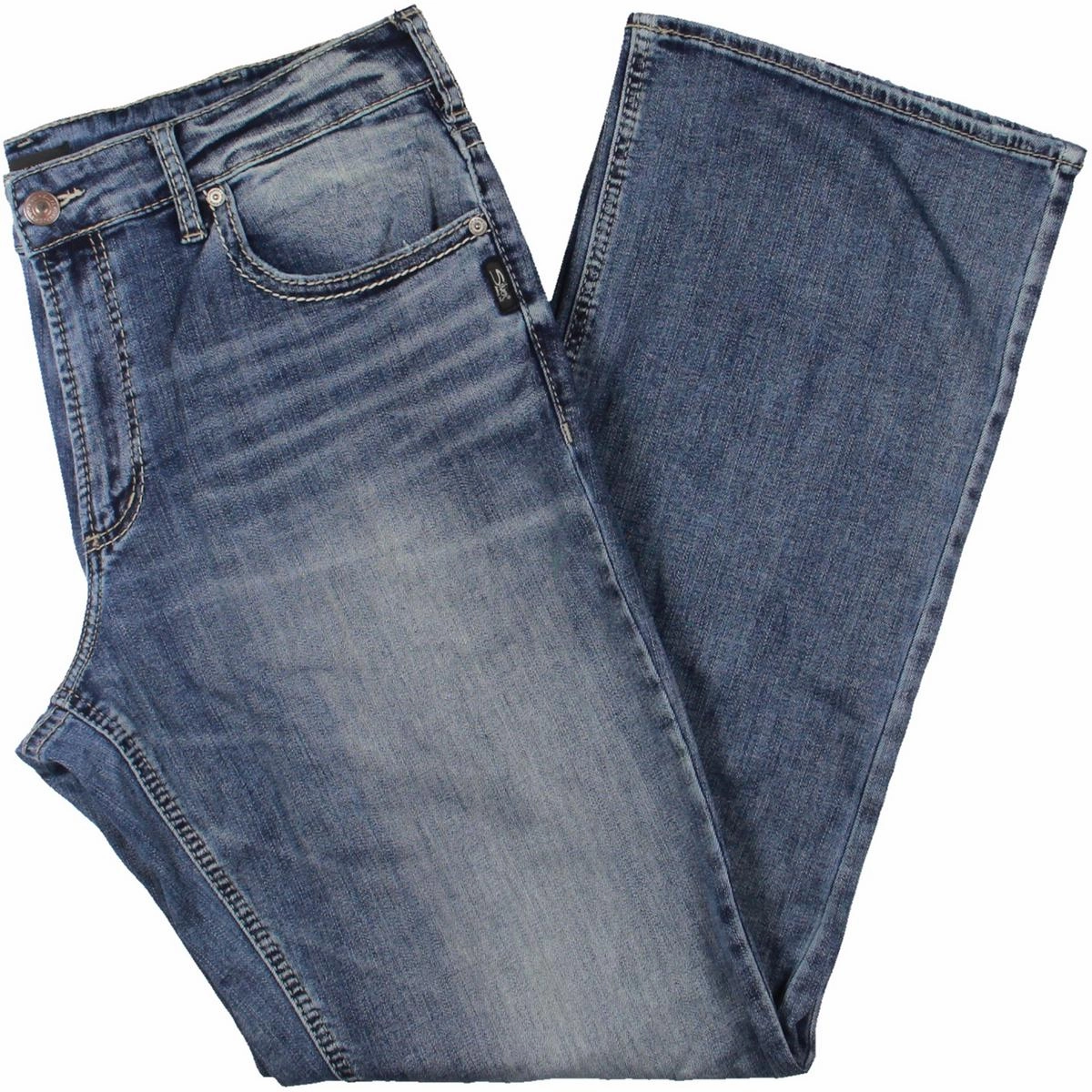 Zac Mens Relaxed Fit Contrast Stitching Straight Leg Pants