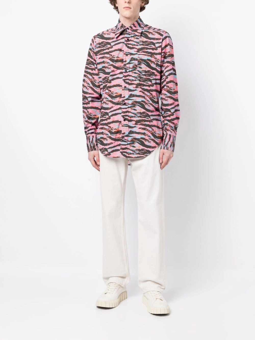 Zebra-Print Cotton Shirt