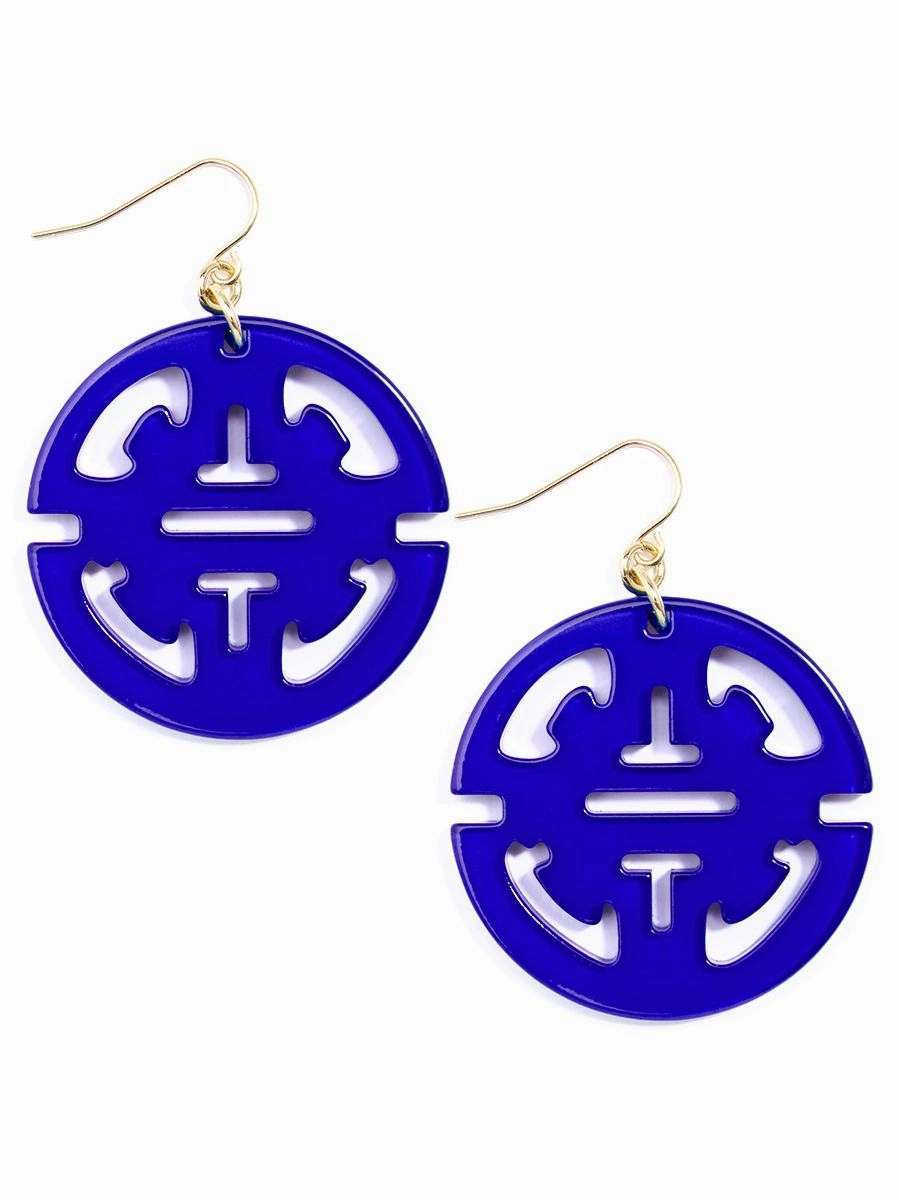 Zenzii Traveling Resin Drop Earring - Cobalt summer dresses best deals