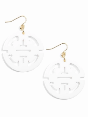 Zenzii Traveling Resin Drop Earring - White summer dresses best deals