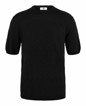 Zig Zag Short Sleeve Sweater knit sweaters cheap