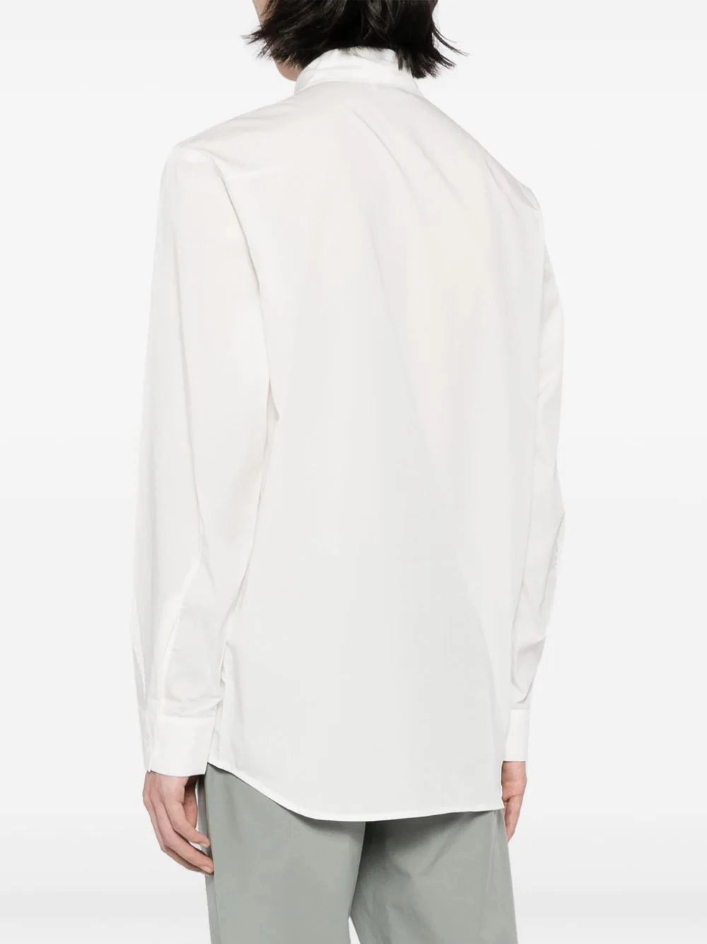 Zip-Detail Long-Sleeve Shirt