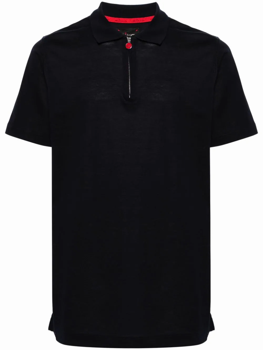 Zip-Fastening Cotton Polo Shirt discount mens shirts